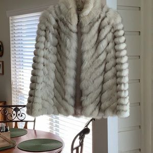 Silver fox fur jacket